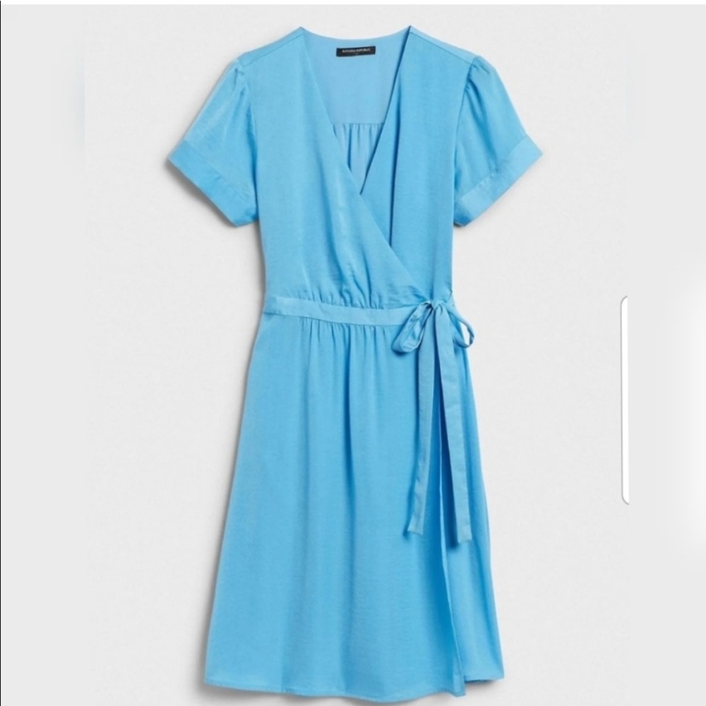 NWT Banana Republic Blue Cap Wrap Dress
